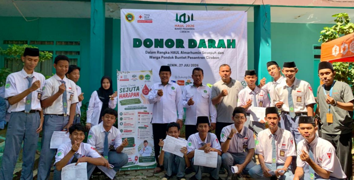 PMR Unit MAN 3 Cirebon Berpartisipasi dan Jadi Bagian Kepanitiaan Donor Darah Haul Buntet